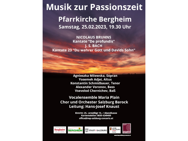 Veranstaltung von IMP-Salzburg - Innovative Musikprojekte - Konzert 2023 Kantaten - BErgheim